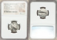 LUCANIA. Metapontum. Ca. 340-330 BC. AR stater or nomos (22mm, 7.67 gm, 9h). NGC Choice XF 4/5 - 3/5. Ly-, magistrate. Head of Demeter left, wreathed ...