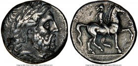 MACEDONIAN KINGDOM. Philip II (359-336 BC). AR tetradrachm (24mm, 11h). NGC Choice VF, Fine Style. Lifetime or early posthumous issue of Amphipolis, c...