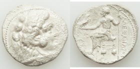 MACEDONIAN KINGDOM. Alexander III the Great (336-323 BC). AR tetradrachm (27mm, 16.37 gm, 11h). Choice VF, porosity. Posthumous issue of Ake or Tyre, ...