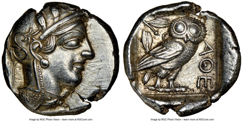 ATTICA. Athens. Ca. 440-404 BC. AR tetradrachm (25mm, 17.16 gm, 7h). NGC Choice ...