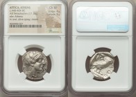ATTICA. Athens. Ca. 440-404 BC. AR tetradrachm (26mm, 17.18 gm, 2h). NGC Choice XF 4/5 - 5/5. Mid-mass coinage issue. Head of Athena right, wearing cr...