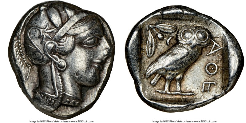 ATTICA. Athens. Ca. 440-404 BC. AR tetradrachm (26mm, 17.12 gm, 2h). NGC VF 4/5 ...