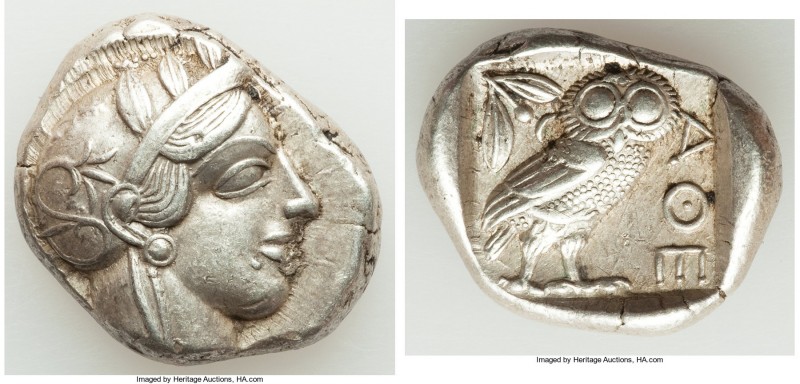 ATTICA. Athens. Ca. 440-404 BC. AR tetradrachm (26mm, 17.16 gm, 10h). Choice XF....