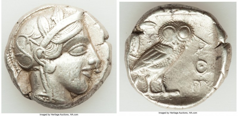 ATTICA. Athens. Ca. 440-404 BC. AR tetradrachm (23mm, 17.16 gm, 7h). About XF. M...