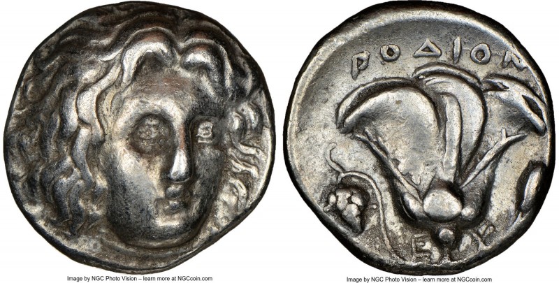 CARIAN ISLANDS. Rhodes. Ca. 305-275 BC. AR didrachm (19mm, 11h). NGC Choice VF. ...
