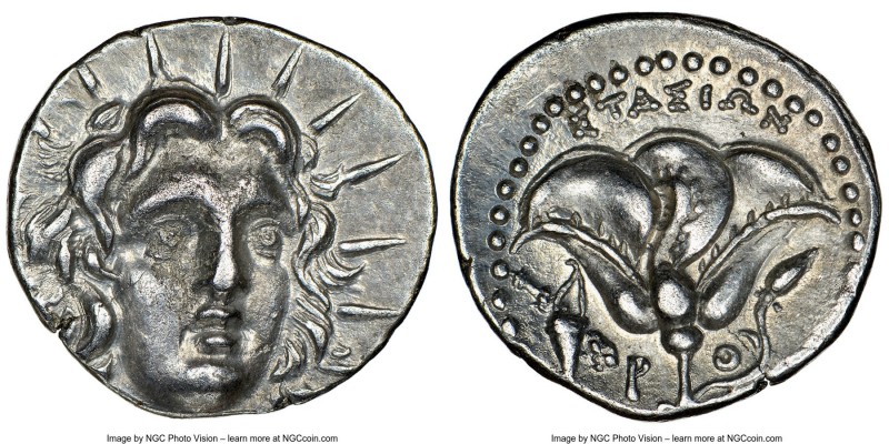 CARIAN ISLANDS. Rhodes. Ca. 205-190 BC. AR didrachm (21mm, 11h). NGC Choice XF. ...
