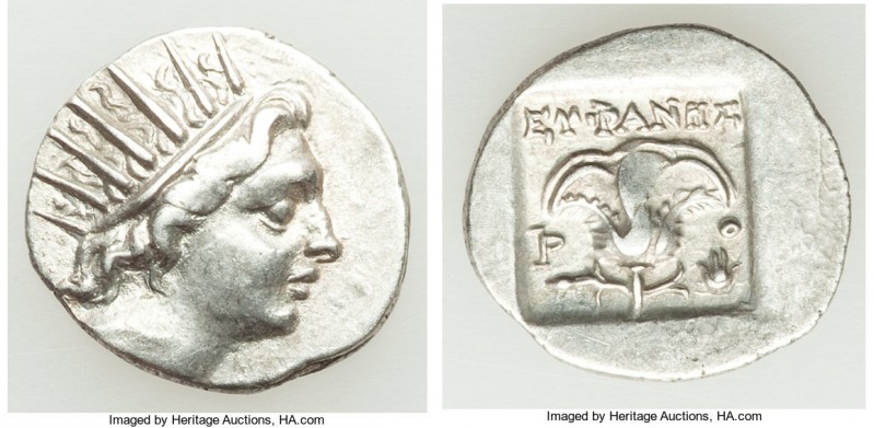 CARIAN ISLANDS. Rhodes. Ca. 88-84 BC. AR drachm (16mm, 1.91 gm, 11h). Choice XF....
