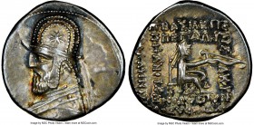 PARTHIAN KINGDOM. Mithradates III (ca. 87-80 BC). AR drachm (19mm, 1h). NGC Choice XF. Ecbatana mint. Diademed bust of Mithradates III left, wearing t...