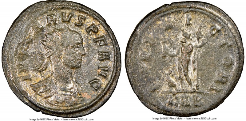 Carus (AD 282-283). BI antoninianus (22mm, 6h). NGC Fine. Rome, 2nd officina. IM...