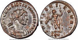Diocletian (AD 284-305). BI antoninianus (21mm, 3.87 gm, 11h). NGC Choice XF, Silvering. Ticinum, 2nd officina, ca. AD 288. IMP C C VAL DIOCLETIANVS P...