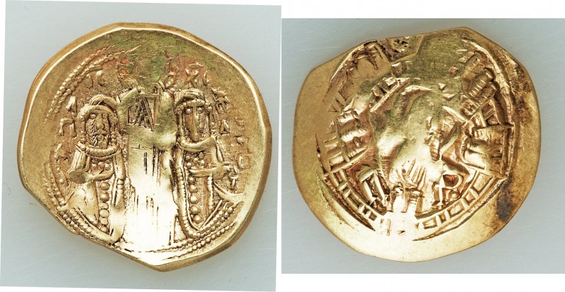 Andronicus II Palaeologus (AD 1282-1328), with Michael IX. AV/EL hyperpyron (24m...