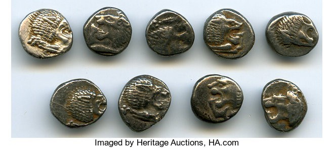 ANCIENT LOTS. Greek. Ionia. Miletus. Ca. late 6th-5th centuries BC. Lot of nine ...
