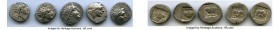 ANCIENT LOTS. Greek. Carian Islands. Rhodes. Ca. 2nd-1st century BC. Lot of five (5) AR drachms. About VF. Includes: (5) CARIA. Rhodes. Ca. 2nd-1st ce...