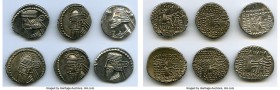 ANCIENT LOTS. Greek. Parthian Kingdom. Lot of six (6) AR drachms. AU. Includes: Various rulers and mints. AR drachm (6). Lot of six (6) coins. SOLD AS...
