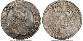 Rudolf II Taler 1587 MS61 NGC, Kuttenberg mint, Dav-8079, Voglhuber-101/I. Sold with old Early American History Auctions, Inc. auction tag. 

HID09801...
