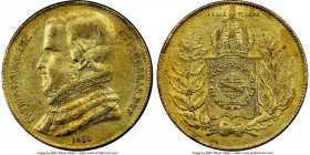 Pedro II gold 20000 Reis 1850 XF45 NGC, KM461. AGW 0.5286 oz.

HID09801242017