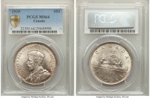 George V Dollar 1935 MS64 PCGS, Royal Canadian mint, KM30. Taupe-gray toning. 

HID09801242017