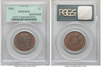 New Brunswick. Victoria Cent 1861 MS64 Red and Brown PCGS, London mint, KM6.

HID09801242017