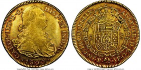 Charles IV gold 8 Escudos 1800 P-JF XF45 NGC, KM62.2. AGW 0.7614 oz.

HID09801242017
