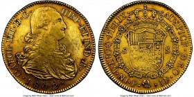 Charles IV gold 8 Escudos 1802 P-JF XF45 NGC, KM62.2. Rich gold tone and strong details for the grade.

HID09801242017