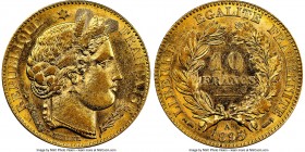 Republic gold 10 Francs 1895-A AU55 NGC, Paris mint, KM830. Brilliant luster for the grade. AGW 0.0933 oz.

HID09801242017