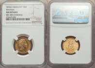 Bavaria. Ludwig II gold 10 Mark 1876-D AU Details (Reverse Rim Damage) NGC, Munich mint, KM898. AGW 0.1152 oz.

HID09801242017