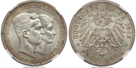 Brunswick-Wolfenbüttel. Ernst August 5 Mark 1915-A MS63+ NGC, Berlin mint, KM1164. U. LUNEB added on obverse legend. Ex. Engelen Collection 

HID09801...