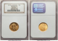 Prussia. Wilhelm I gold 10 Mark 1872-A MS66 NGC, Berlin mint, KM502. AGW 0.1152 oz. 

HID09801242017