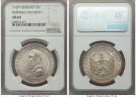 Weimar Republic "Tubingen" 5 Mark 1927-F MS65 NGC, Stuttgart mint, KM55. Issued upon the 450th anniversary of the founding of the University of Tubing...