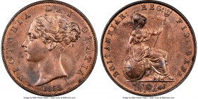 Victoria 1/2 Penny 1858/6 MS63 Red and Brown NGC, KM726, S-3949. 

HID09801242017