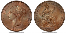Victoria Penny 1851 MS62 Brown PCGS, KM739, S-3948. Far colon variety. 

HID09801242017