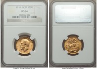 British India. George V gold Sovereign 1918 MS64 NGC, KM-A525. AGW 0.2355 oz.

HID09801242017