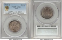 Vittorio Emanuele III Lira 1901-R MS64 PCGS, Rome mint, KM32. Enticingly toned with glimmering mint luster.

HID09801242017