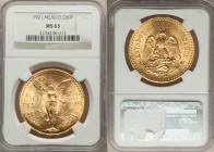 Estados Unidos gold 50 Pesos 1921 MS63 NGC, Mexico City mint, KM481. AGW 1.2056 oz.

HID09801242017