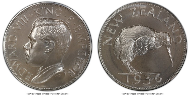 Edward VIII silver Prooflike Fantasy Crown 1936-Dated PL66 PCGS, FM-6b. Geoffrey...
