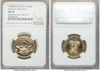 Republic gold "Peace and Progress" 100 Balboas 1978 FM-(U) MS68 NGC, Franklin mint, KM56. Mintage: 300. AGW 0.2361 oz. Ex. Eduardo Lay Collection

HID...