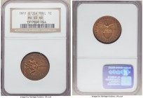USA Administration 5-Piece Lot of Certified Assorted Issues NGC, 1) Centavo 1911-S - MS63 Red and Brown, KM163. 2) Centavo 1920-S - MS61 Brown, KM163....