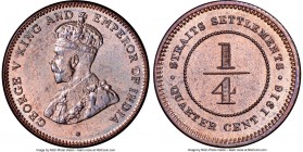 British Colony. George V 1/4 Cent 1916 MS64 Red and Brown NGC, KM27.

HID09801242017