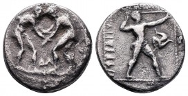 PAMPHYLIA. Aspendos.Ca 380-330/25 BC.AR Stater 

Condition: Very Fine

Weight: 10.0 gr
Diameter: 21 mm