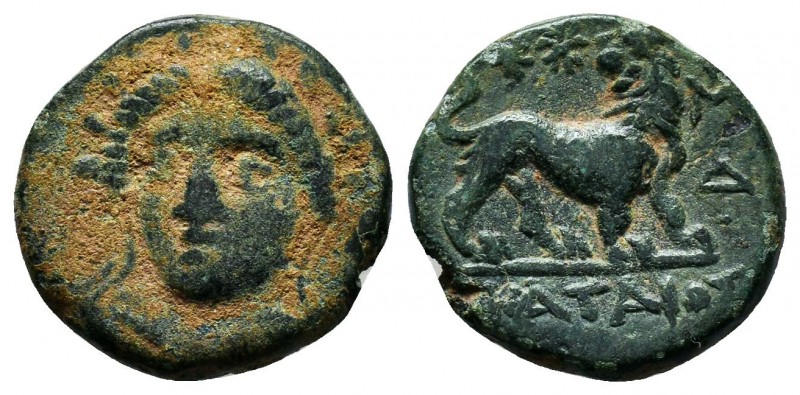 IONIA. Miletos. 260-220 BC. AE Bronze

Condition: Very Fine

Weight: 3.8 gr
Diam...