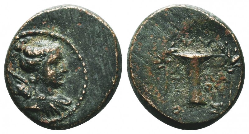 AEOLIS.Kyme.circa 200-100 BC. AE Bronze

Condition: Very Fine

Weight: 4.5 gr
Di...