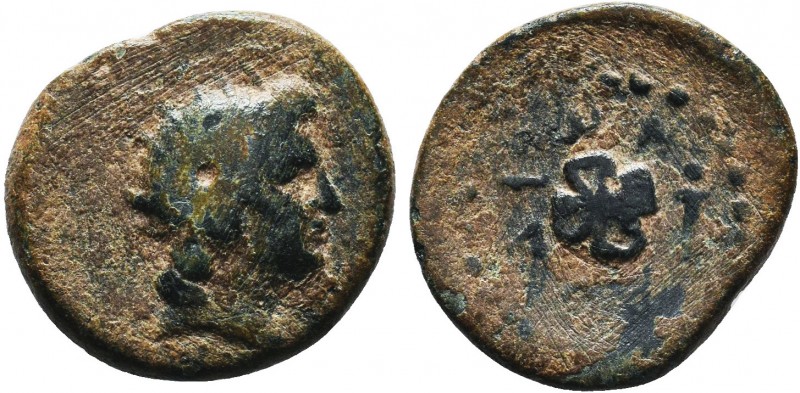 ISLANDS of CARIA, Rhodos. Early 1st century AD.AE Bronze

Condition: Very Fine

...