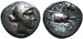 AEOLIS.Kyme.350-250 BC. AE Bronze

Condition: Very Fine

Weight: 2.7 gr
Diameter: 14 mm
