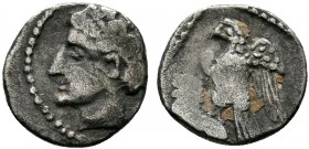 CILICIA. Uncertain.361-334 BC.AR Obol
Condition: Very Fine

Weight: 0.5 gr
Diameter: 10 mm