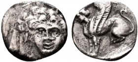 CILICIA. Uncertain. 4th century BC BC.AR Obol 

Condition: Very Fine

Weight: 0.6 gr
Diameter: 10 mm