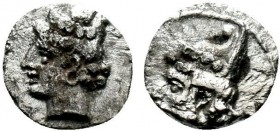CILICIA. Uncertain.Circa 4th Century BC. AR Obol 

Condition: Very Fine

Weight: 0.3 gr
Diameter: 7 mm