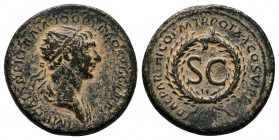 Traianus (98-117 AD). AE

Condition: Very Fine

Weight: 10.5 gr
Diameter: 24 mm
