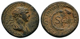 Traianus (98-117 AD). AE

Condition: Very Fine

Weight: 10.5 gr
Diameter: 25 mm