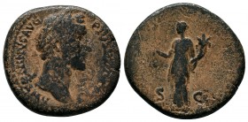Antoninus Pius (138-161 AD). AE Sestertius

Condition: Very Fine

Weight: 22.0 gr
Diameter: 31 mm