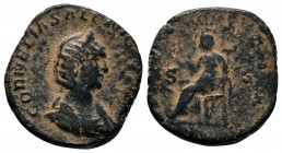 Salonina (wife of Gallienus). Orichalcum sestertius. Rome, ca. AD 262. 

Condition: Very Fine

Weight: 15.4 gr
Diameter: 28 mm